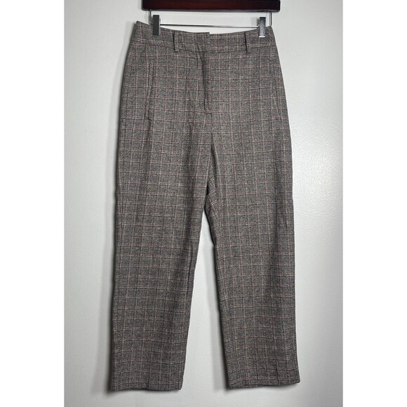WILFRED Cropped Pants Size 6 Plaid Wool Cashmere Blend Career Business Work - Picture 1 of 8